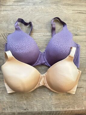 Lilyette 2 Underwired Custom Lift Satin Print Full Coverage Bras